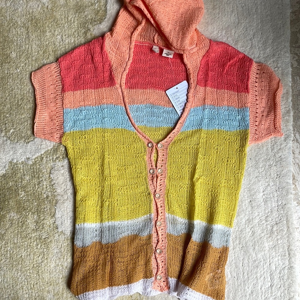 Anthropologie top with hood by Moth